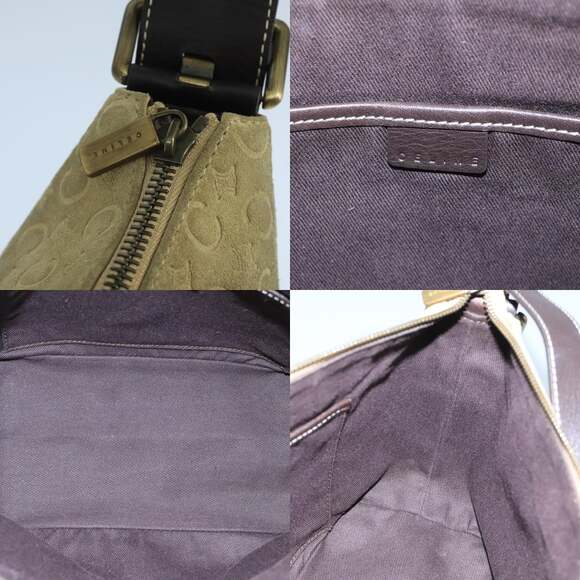 CELINE C Macadam Canvas Shoulder Bag Beige - Picture 11 of 12